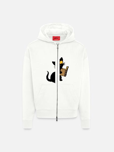The book - Zip Hoodie - made by SPREAD - OFF WHITE