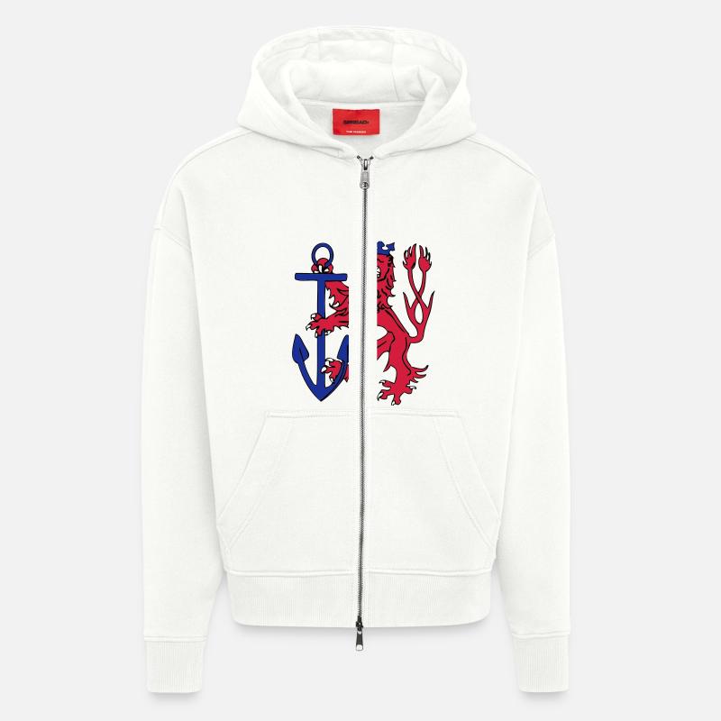 Düsseldorfer Löwe - Zip Hoodie - made by SPREAD - OFF WHITE