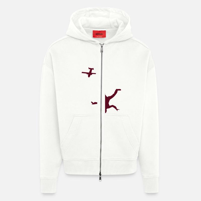 HeadDown with skyvan - Zip Hoodie - made by SPREAD - OFF WHITE