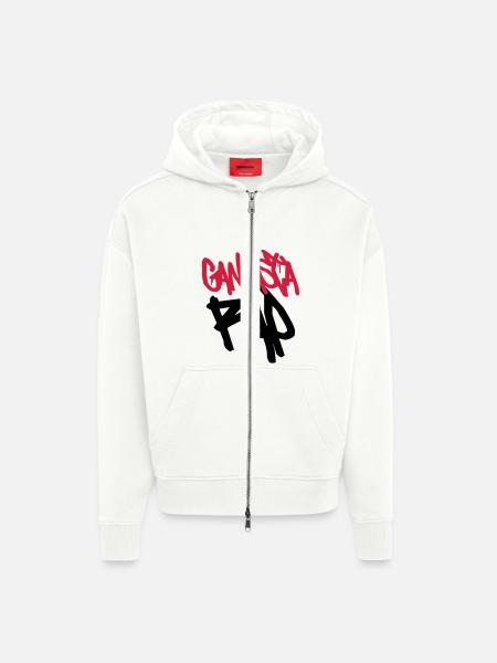 Gangsta RAP! - Zip Hoodie - made by SPREAD - OFF WHITE