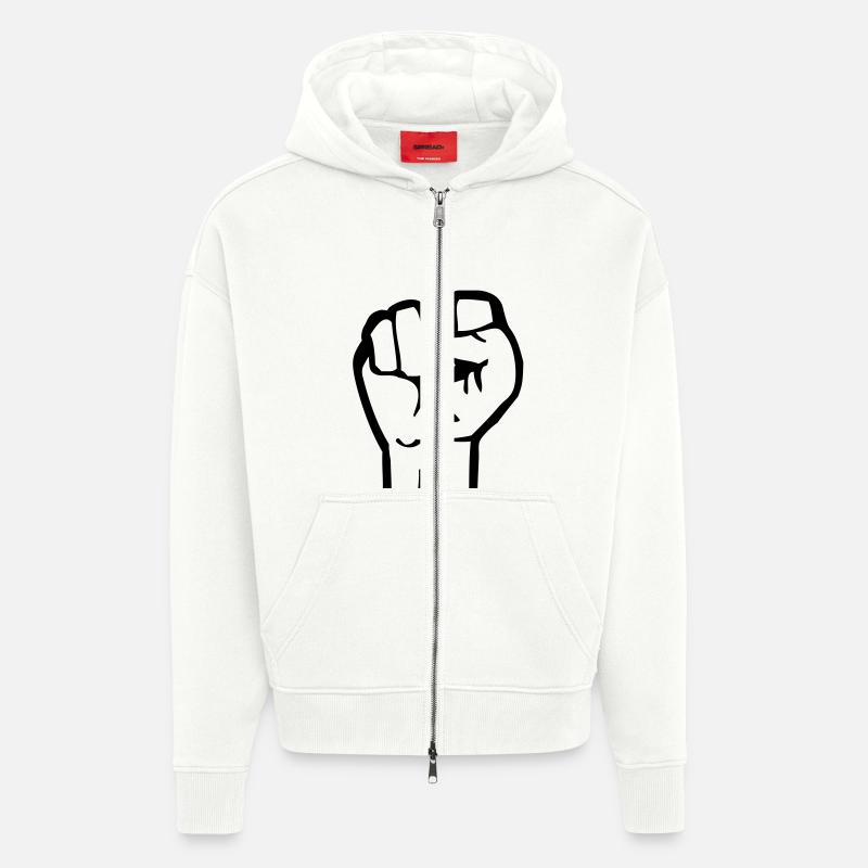 faust_tj1 - Zip Hoodie - made by SPREAD - OFF WHITE