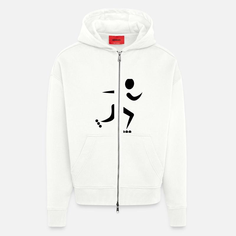 Inline Skating - Veste à capuche bio épaisse oversize fabriqué en UE - OFF WHITE
