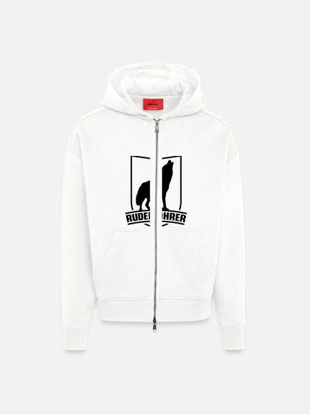 rudelfuehrer_f1 - Zip Hoodie - made by SPREAD - OFF WHITE