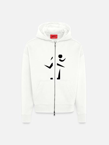 Hurdles - Zip Hoodie - made by SPREAD - OFF WHITE