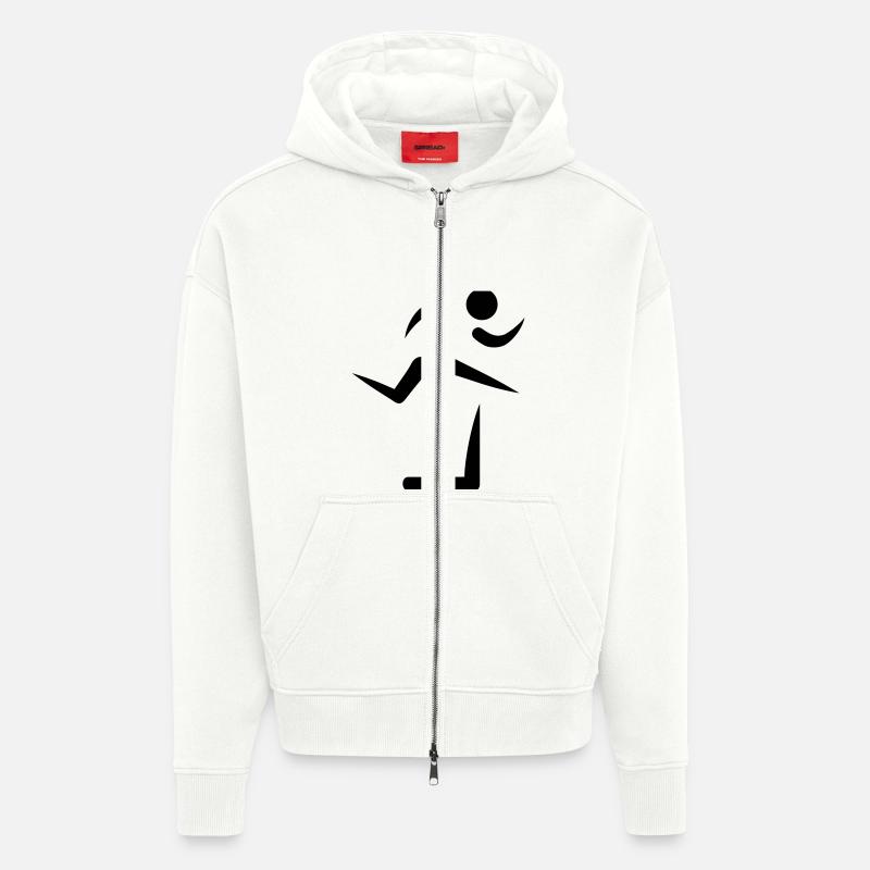 Hürdenlauf - Zip Hoodie - made by SPREAD - OFF WHITE