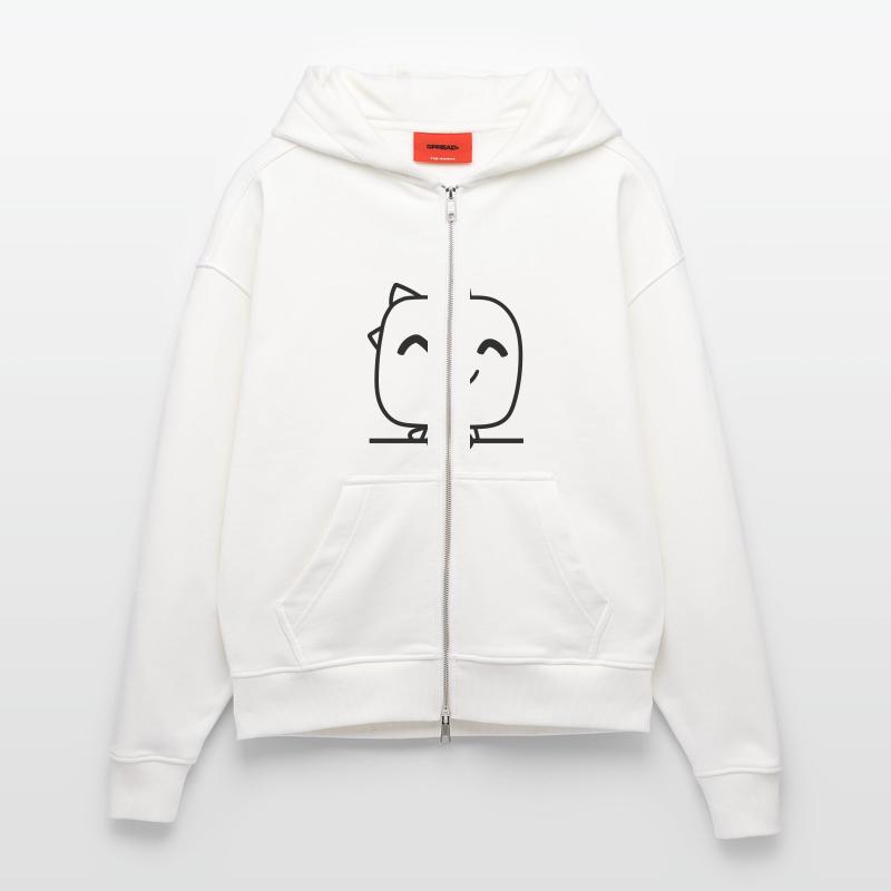 text leer fläche schreiben t-rex rex fleischfresse Zip Hoodie - made by SPREAD