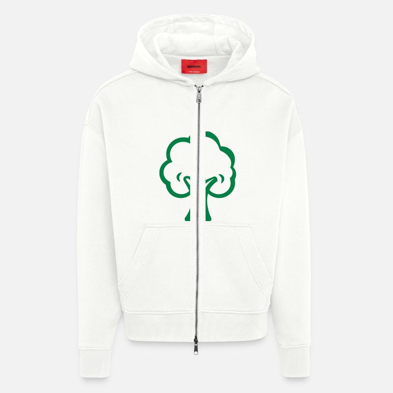 baum - Zip Hoodie - made by SPREAD - OFF WHITE