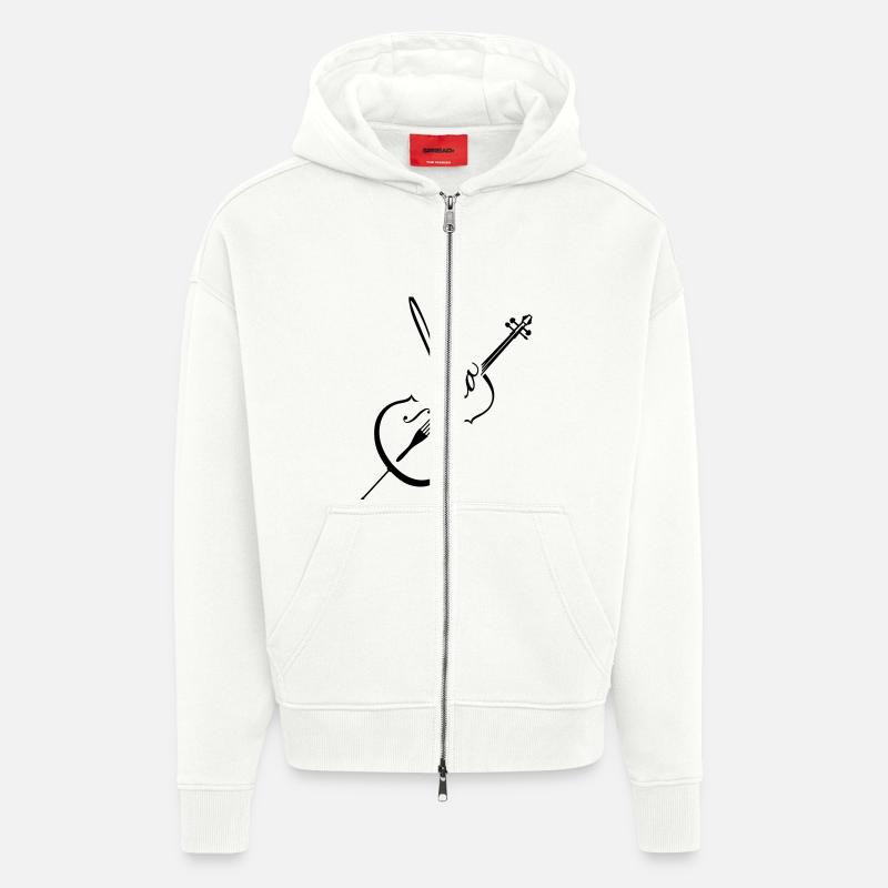 Violoncello - Zip Hoodie - made by SPREAD - OFF WHITE