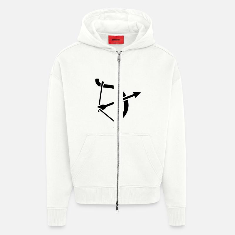 Bogenschießen - Zip Hoodie - made by SPREAD - OFF WHITE