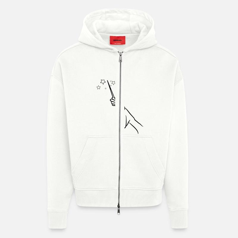 zauberer Zauberstab - Zip Hoodie - made by SPREAD - OFF WHITE