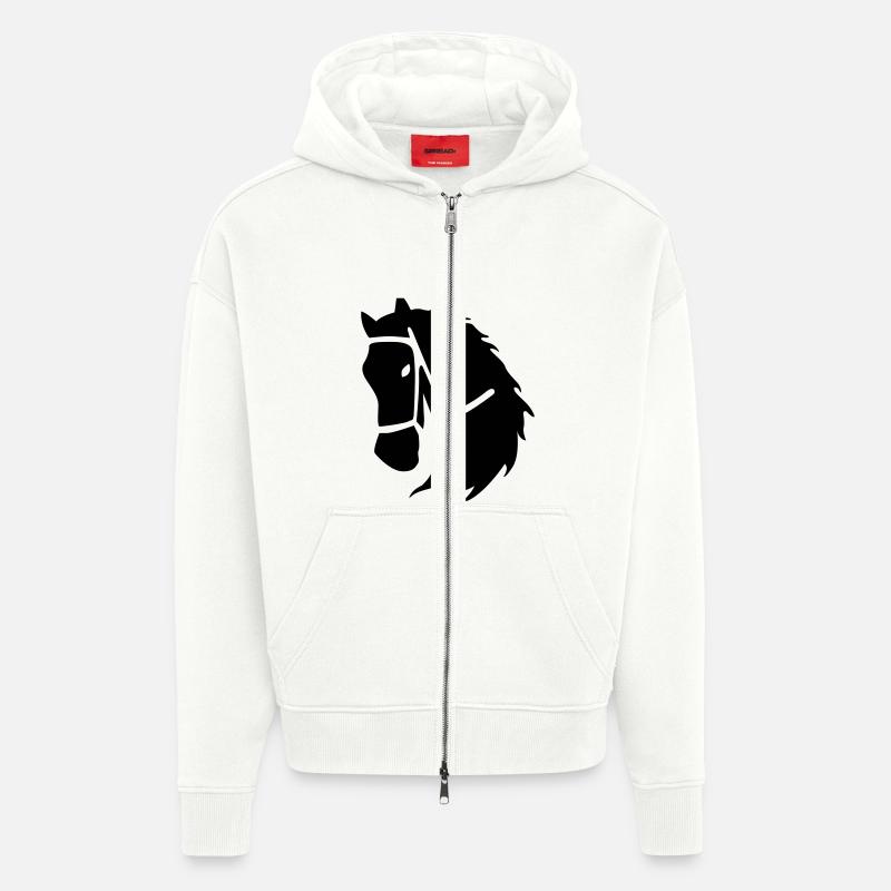 pferde - Zip Hoodie - made by SPREAD - OFF WHITE