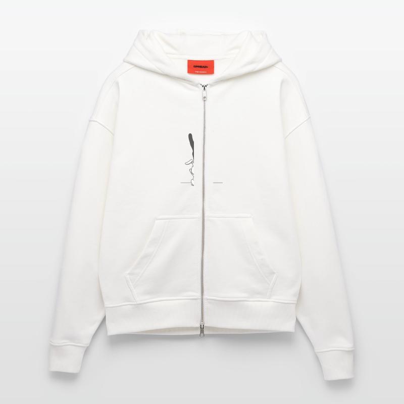 Rock Bunny – Le lapin le plus cool sous les projecteurs Veste à capuche bio épaisse oversize fabriqué en UE