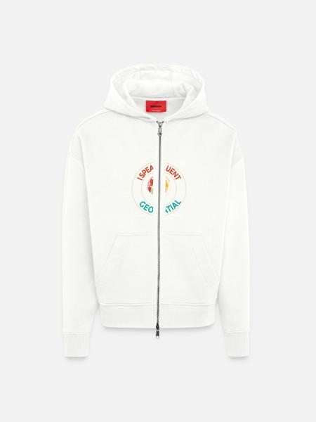 Geographic Information Systems Geospatial - Zip Hoodie - made by SPREAD - OFF WHITE