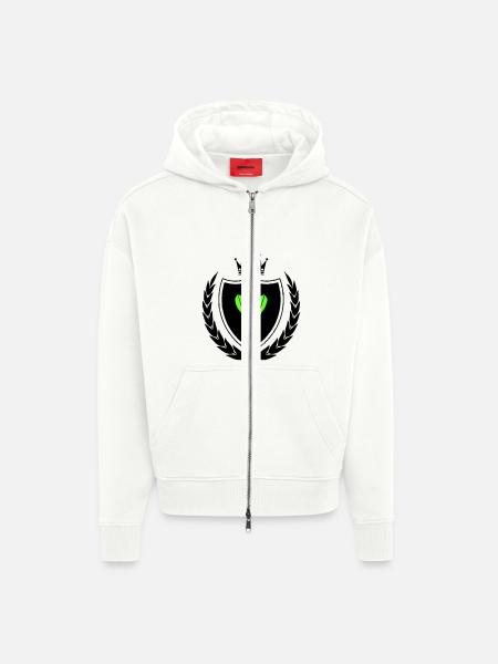 wappen badminton - Zip Hoodie - made by SPREAD - OFF WHITE