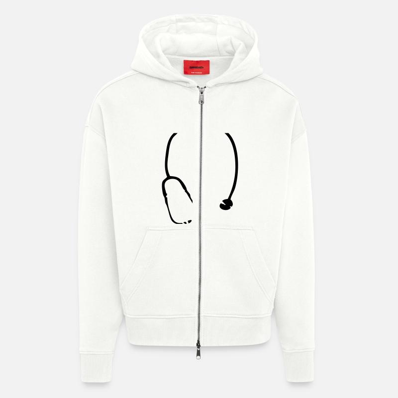 Stethoskop - Zip Hoodie - made by SPREAD - OFF WHITE