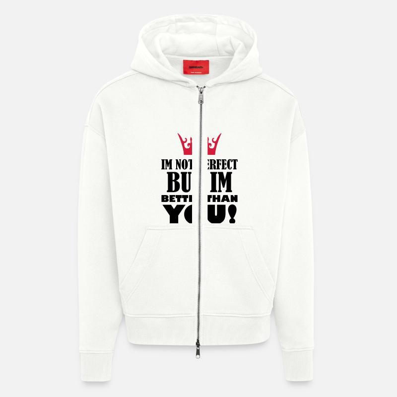 im_not_perfect_but_better_2 - Veste à capuche bio épaisse oversize fabriqué en UE - OFF WHITE