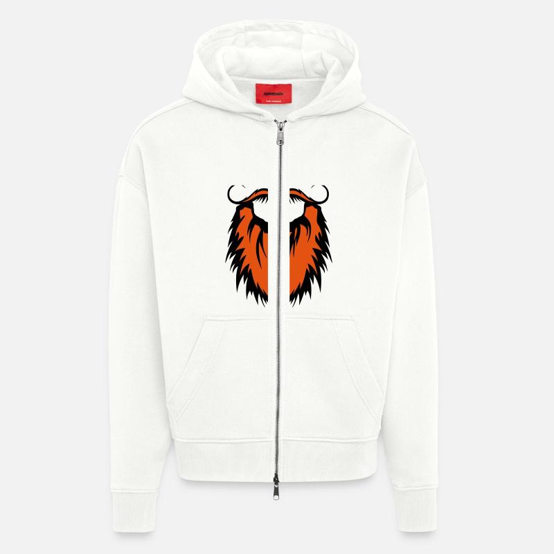 Bart und Schnurrbart 20122 - Zip Hoodie - made by SPREAD - OFF WHITE