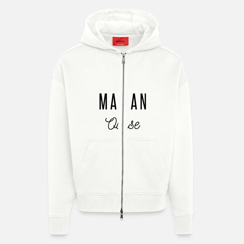 MAMAN OURSE - Veste à capuche bio épaisse oversize fabriqué en UE - OFF WHITE