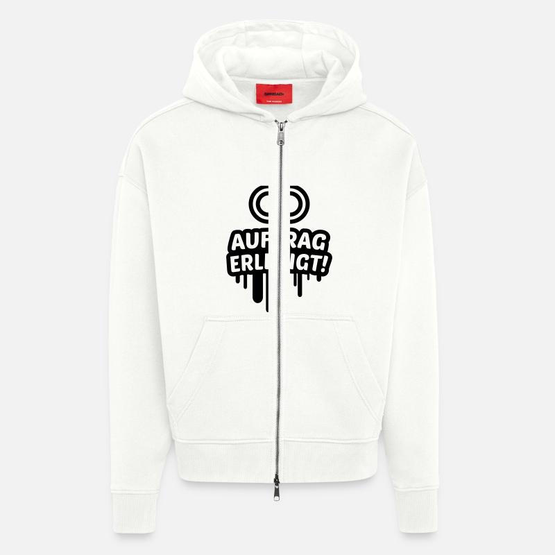 Auftrag erledigt, ehe, hochzeit 1c - Zip Hoodie - made by SPREAD - OFF WHITE