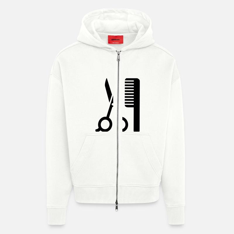 Friseur - Zip Hoodie - made by SPREAD - OFF WHITE