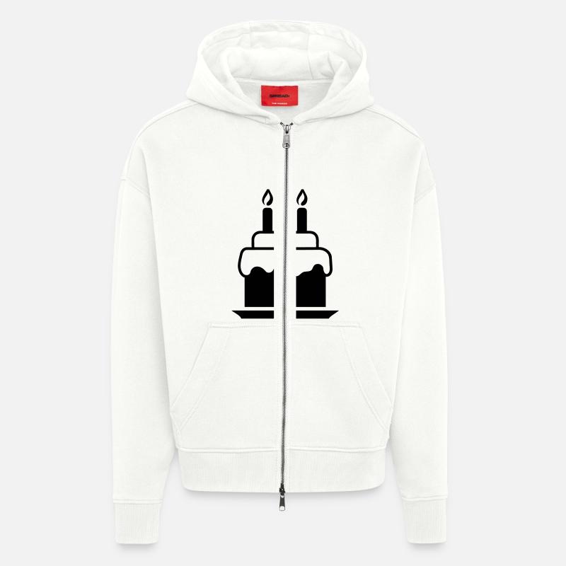 Tarte - Veste à capuche bio épaisse oversize fabriqué en UE - OFF WHITE