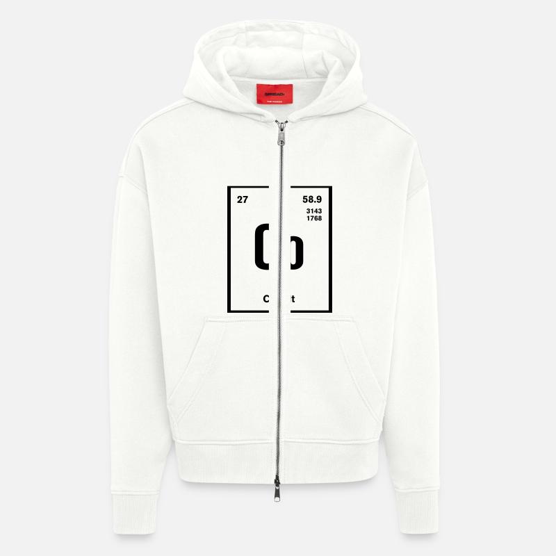 Cobalt Element im Periodensystem - Zip Hoodie - made by SPREAD - OFF WHITE