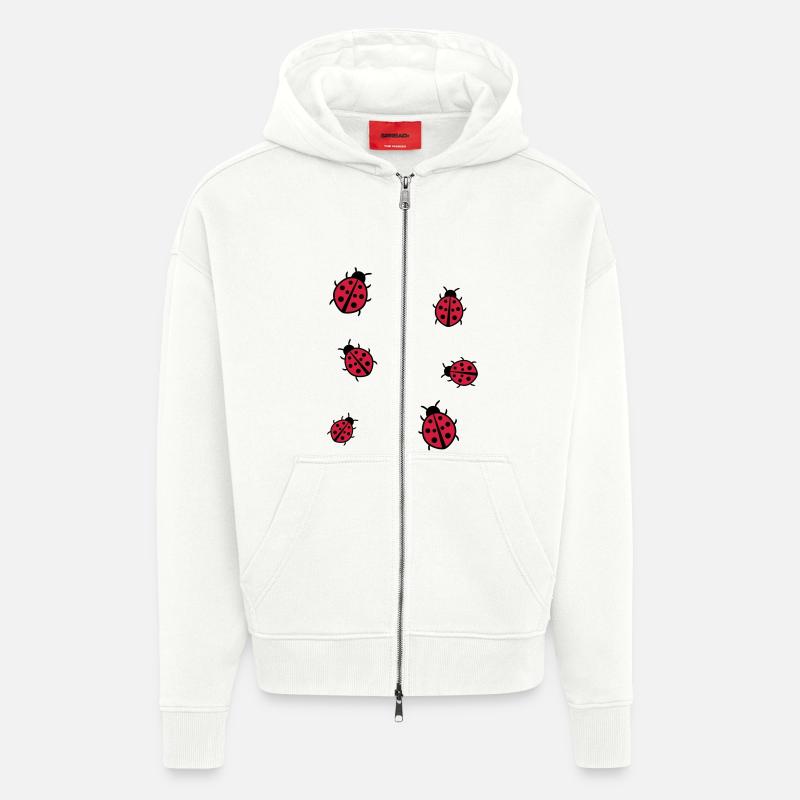 Petite Coccinelle - Veste à capuche bio épaisse oversize fabriqué en UE - OFF WHITE