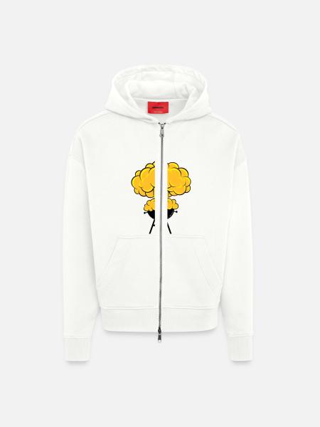 explosiver Grill - Zip Hoodie - made by SPREAD - OFF WHITE