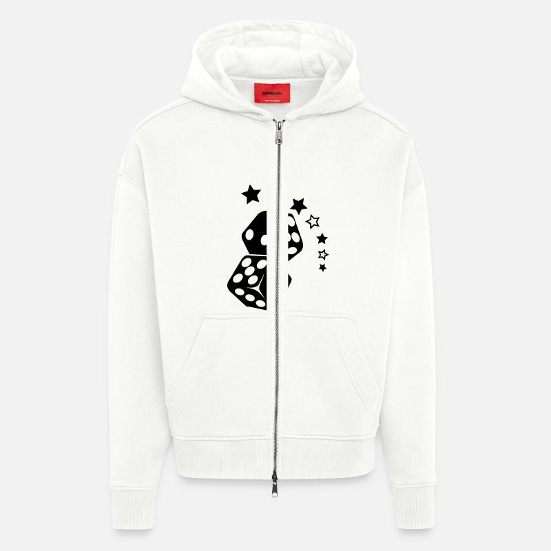 Cube vers les étoiles - Veste à capuche bio épaisse oversize fabriqué en UE - OFF WHITE
