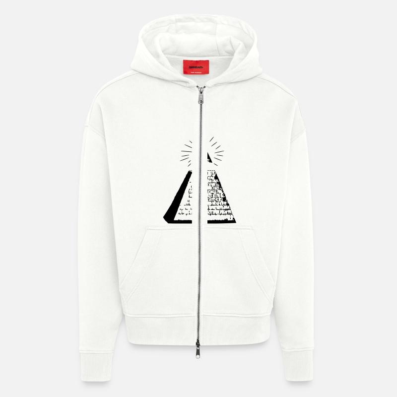 Pyramide - Veste à capuche bio épaisse oversize fabriqué en UE - OFF WHITE