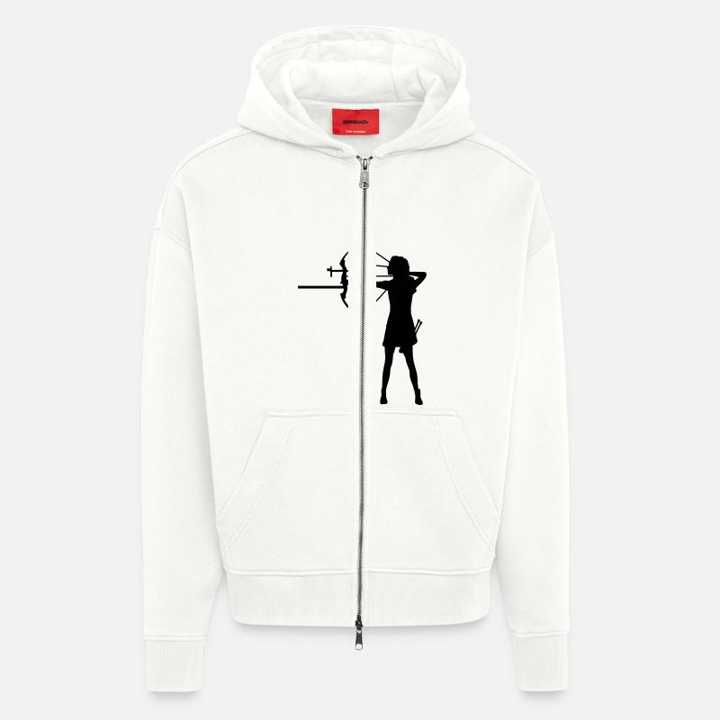 singleladycompound - Zip Hoodie - made by SPREAD - OFF WHITE