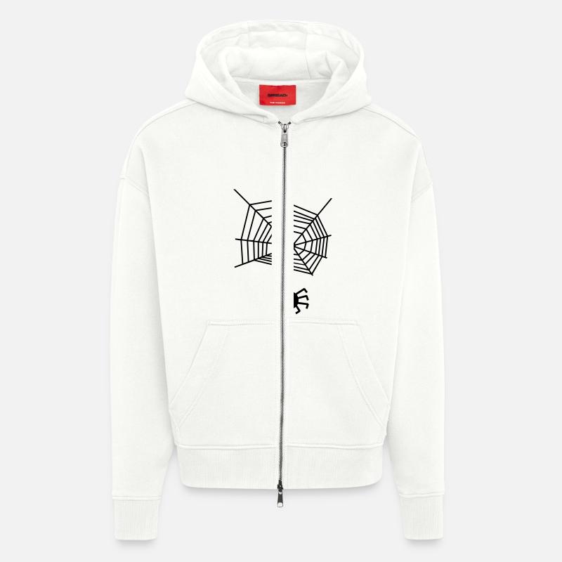 Spider web spiderweb Spider - Zip Hoodie - made by SPREAD - OFF WHITE