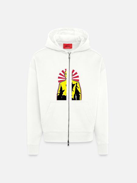 fantomas - Veste à capuche bio épaisse oversize fabriqué en UE - OFF WHITE