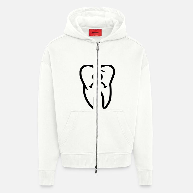 Zahn - Zip Hoodie - made by SPREAD - OFF WHITE