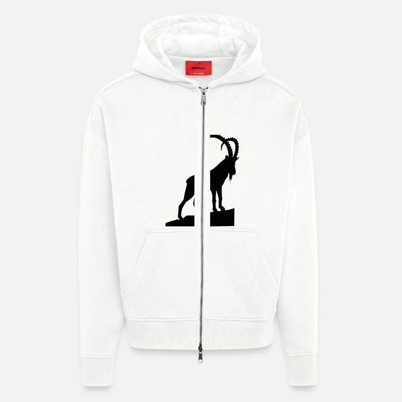 Steinbock - Zip Hoodie - made by SPREAD - OFF WHITE