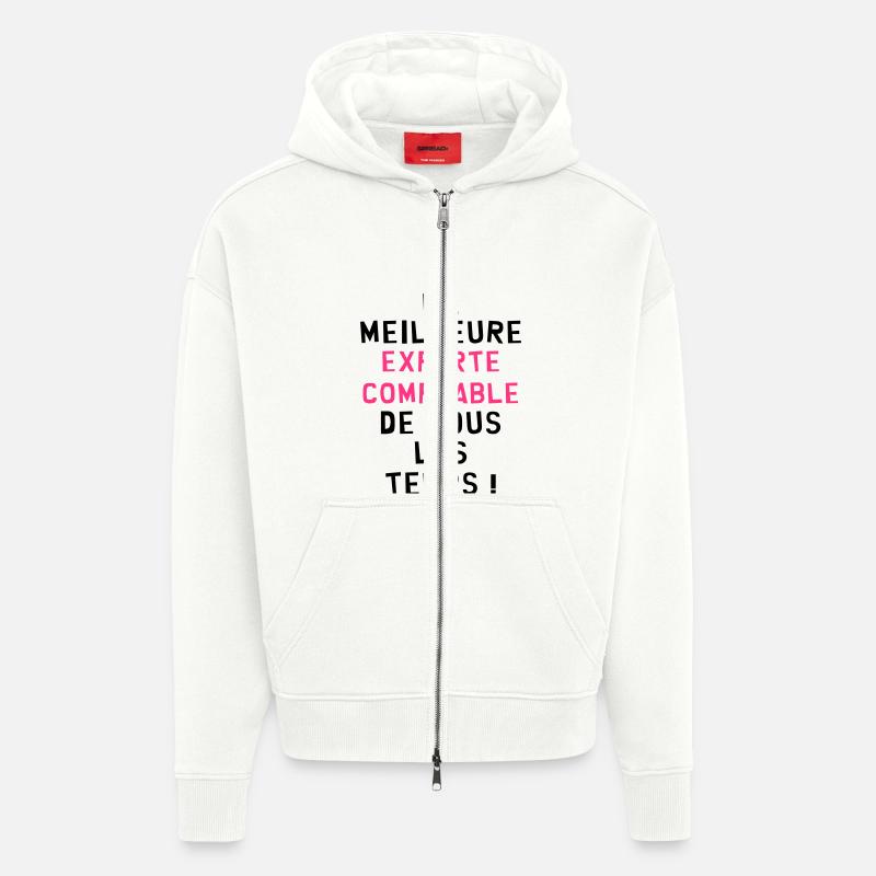 Expert Comptable / Comptabilité / Comptable / - Veste à capuche bio épaisse oversize fabriqué en UE - OFF WHITE