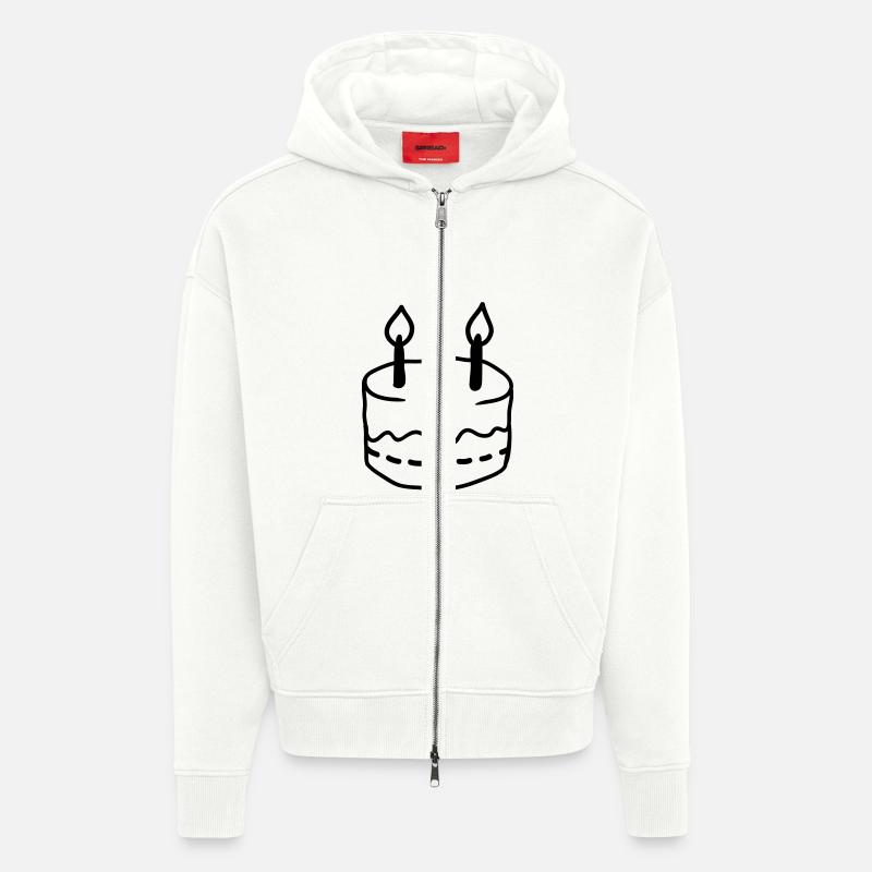 Torte - Line - Zip Hoodie - made by SPREAD - OFF WHITE