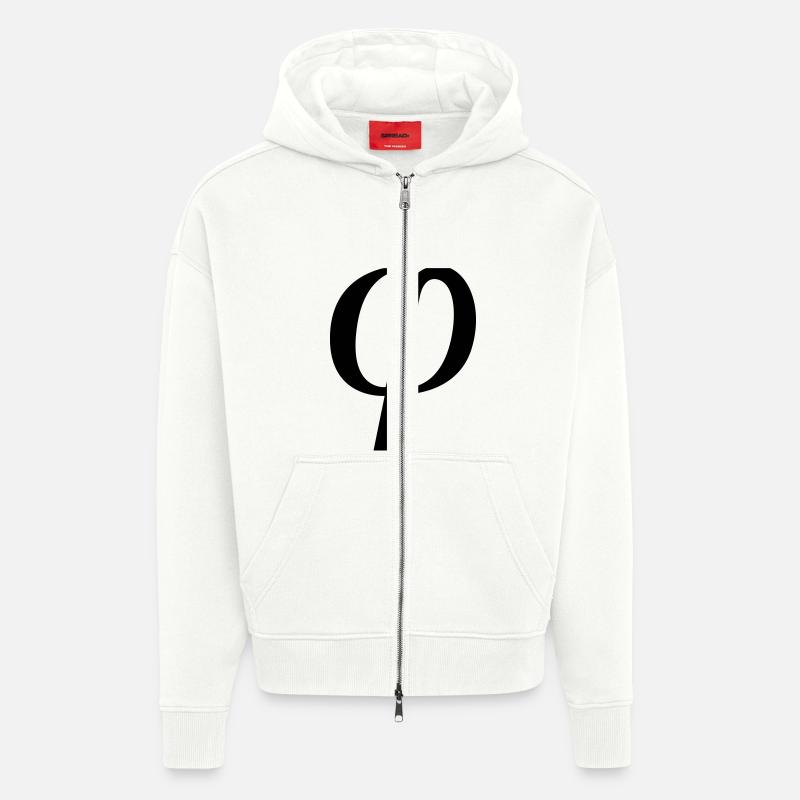 phi - Veste à capuche bio épaisse oversize fabriqué en UE - OFF WHITE