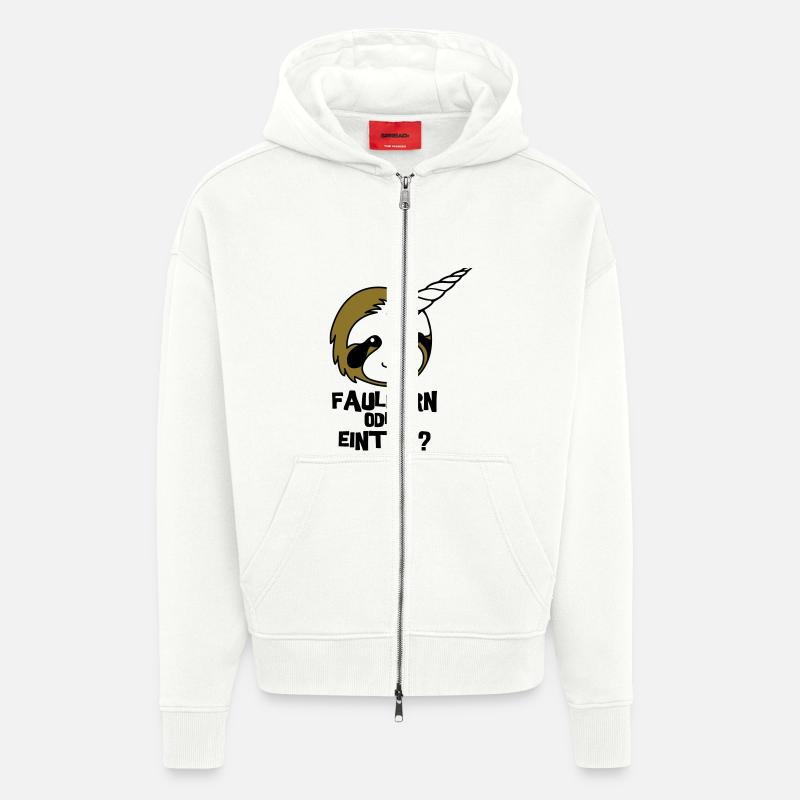 Faulhorn oder Eintier - Zip Hoodie - made by SPREAD - OFF WHITE