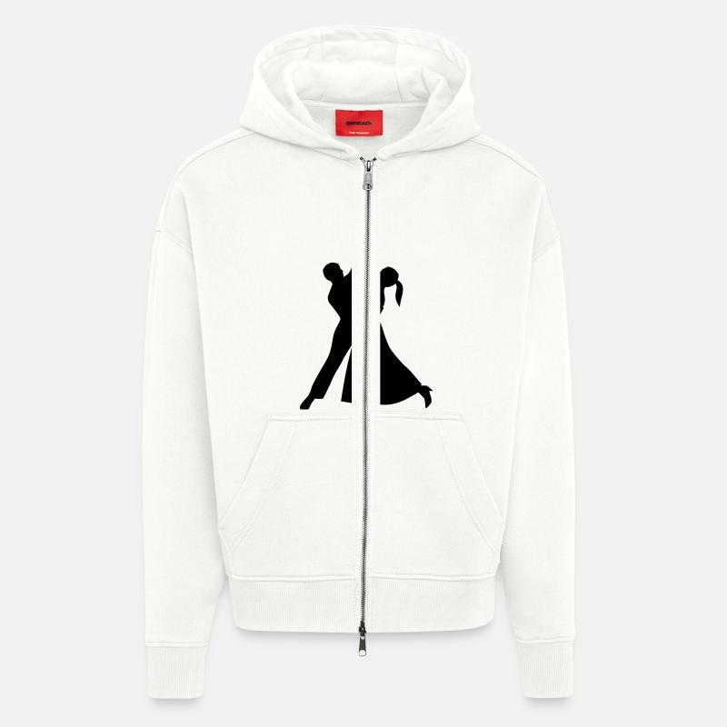 Danser - Veste à capuche bio épaisse oversize fabriqué en UE - OFF WHITE