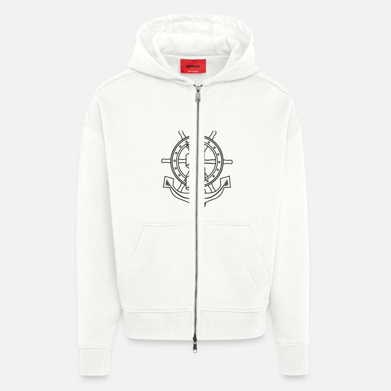 klassic_tattoo_vector - Zip Hoodie - made by SPREAD - OFF WHITE