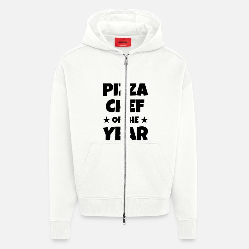 Pizza / Pizzaiolo / Pizza Chef / Pizzachef - Zip Hoodie - made by SPREAD - OFF WHITE