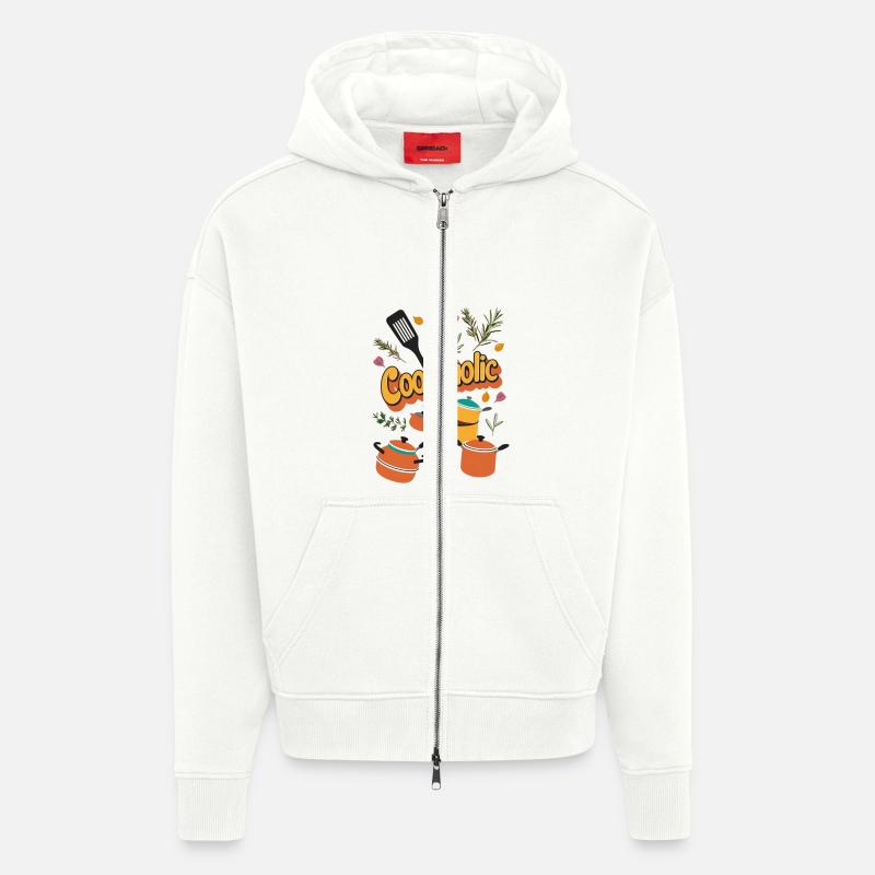 Koch kochen lecker Geschenk - Zip Hoodie - made by SPREAD - OFF WHITE