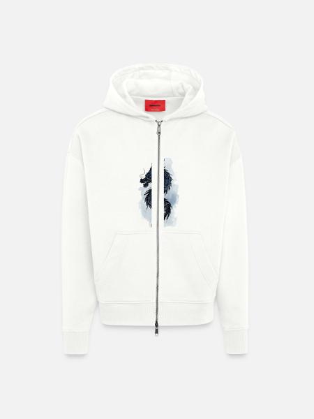 Dragon China Mythology Gift - Zip Hoodie - made by SPREAD - OFF WHITE