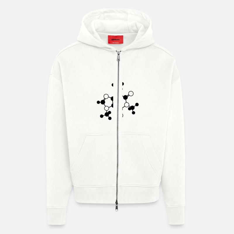 Koffein - Molekül - 1c - Zip Hoodie - made by SPREAD - OFF WHITE