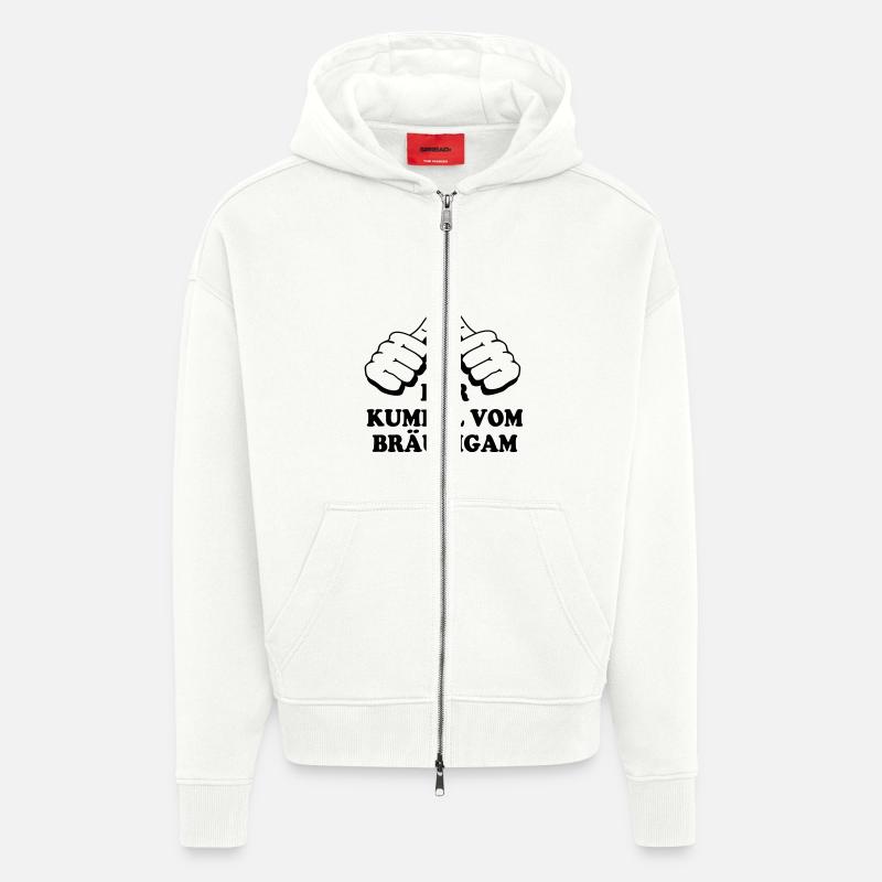 Compagnon par le marié - Veste à capuche bio épaisse oversize fabriqué en UE - OFF WHITE