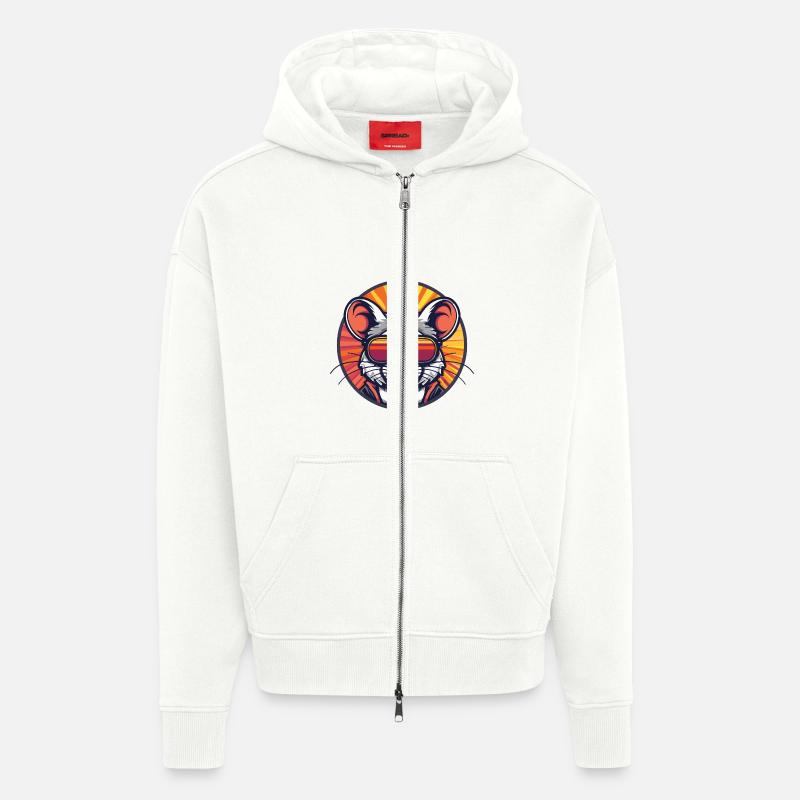 Maus Comic Cool - Zip Hoodie - made by SPREAD - OFF WHITE