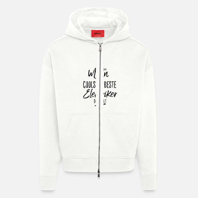 elektriker der Beste (s) - Zip Hoodie - made by SPREAD - OFF WHITE