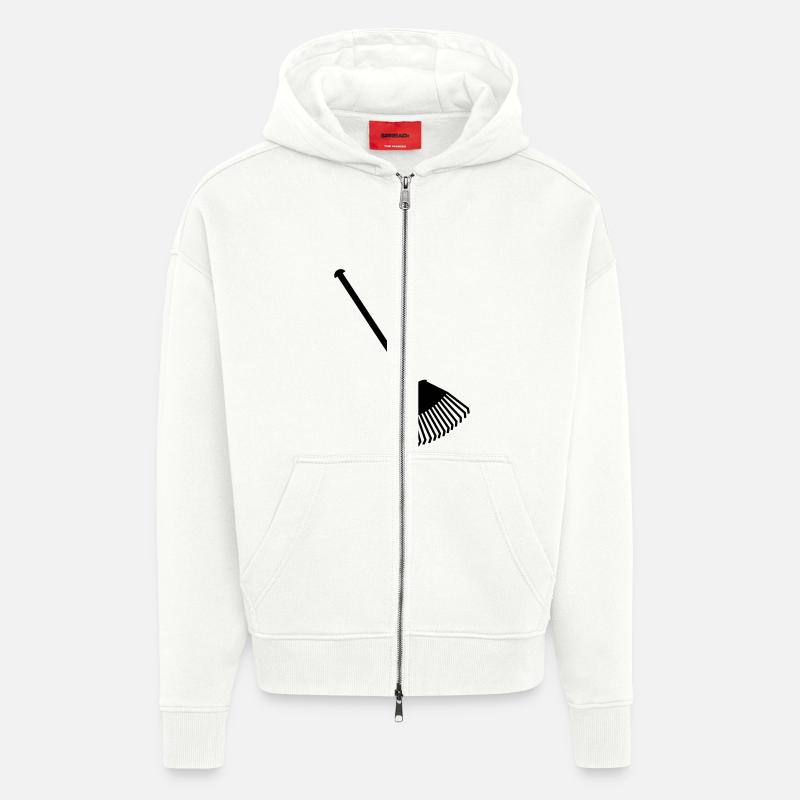 Gärtner - Harke - Zip Hoodie - made by SPREAD - OFF WHITE