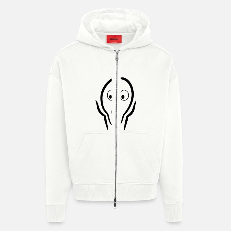 Der Schrei - Zip Hoodie - made by SPREAD - OFF WHITE